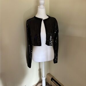 Sequin black crop sweater - never worn